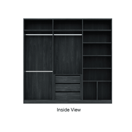 ชุดห้องนอน + ที่นอนสปริง 5 ฟุต WISDOM DESIGN FURNITURE รุ่น ROYAL สีแอชเกรย์/กลอสซี่เกรย์_2